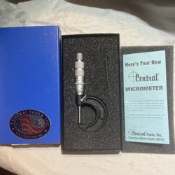 Central Tools Micrometer 6009 With Case New