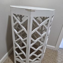 White Side Table Shabby Chic Style Rustic 