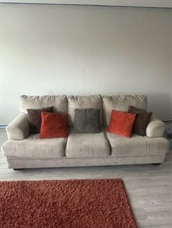 Beige Fabric Sofa