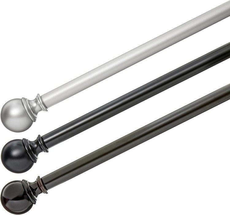 Amazon Basics 72"-144" Adjustable Curtain Rod - Nickel E70