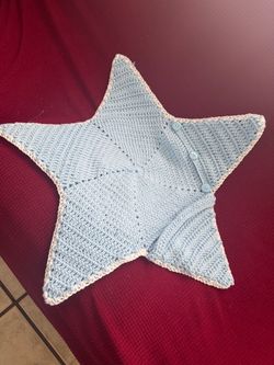 Star blanket for 0/3 months handmade