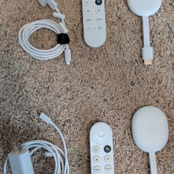 Two Google Chromecast Google TV (4K)