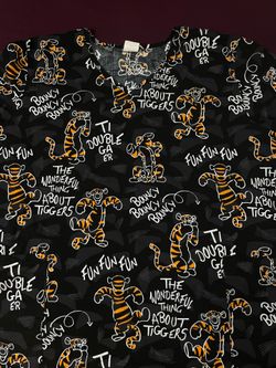 Disney Bouncy Tigger Scrub Top
