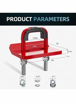 AUTMATCH Hitch Tightener Anti-Rattle Clamp, Heavy Duty Hitch Stabilizer for 1.25" and 2" Trailer Hitches, Rubber Isolator and Anti-Rust Double Coating