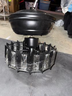 Beautiful black glass chandalier