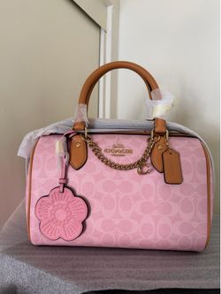 Coach Powder Pink Medium Rowan