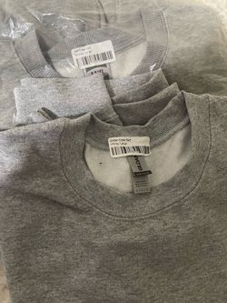 Size L. Tall Pro club T-shirts, gray crew neck blue hoodie