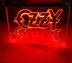 OZZY OSBOURNE LED NEON RED LIGHT SIGN 8x12