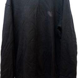 Emporio Armani Mens Black Sweatshirt Size M, Eagle Logo Embroidered