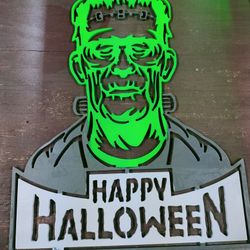 Frankenstein Halloween 3/16" Metal (Plasma Cut And Painted Myself)