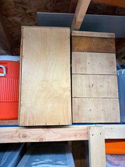 Half refinished nightstands