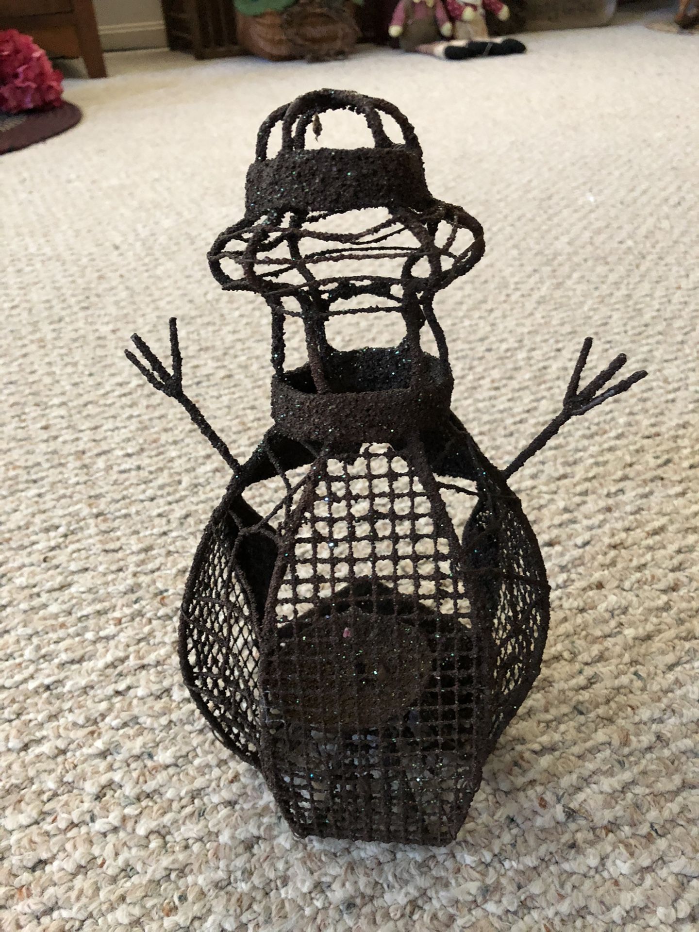 Primitive Rusty Wire Snowman