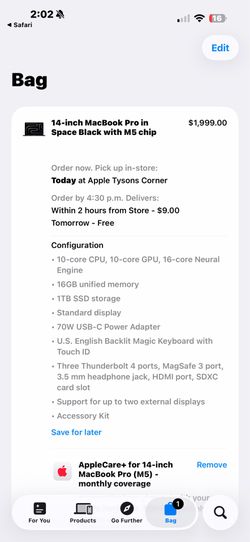 MacBook w/ M5chip (Space Grey 2026)