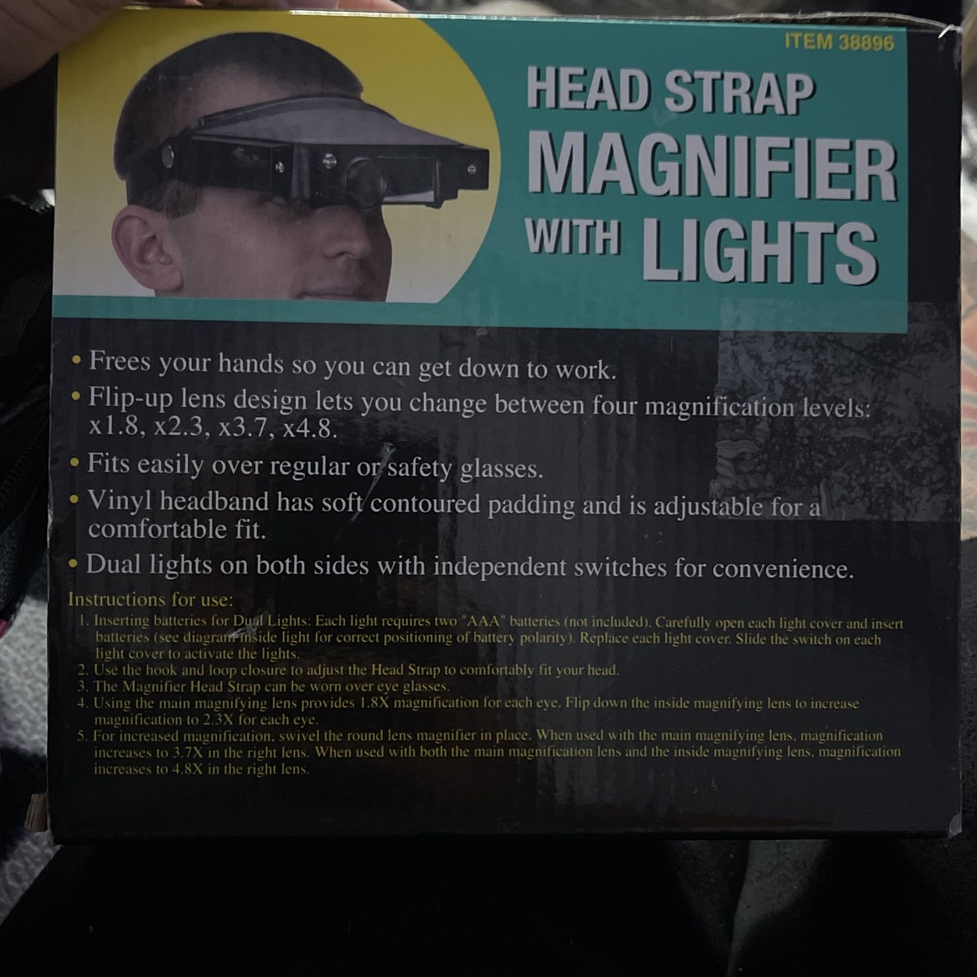 Head Strap Magnifier W/ Lights