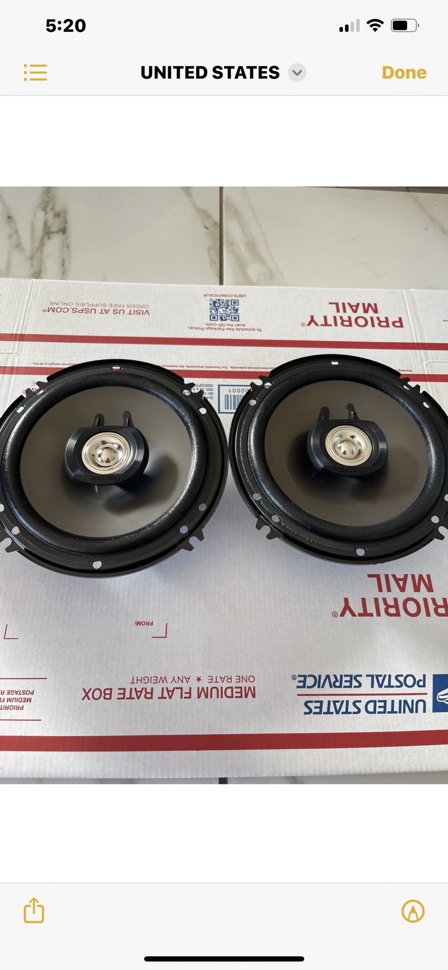 6 1/2” speakers Pioneer TS-165P 6.5'' 2-Way Car Audio Speakers 