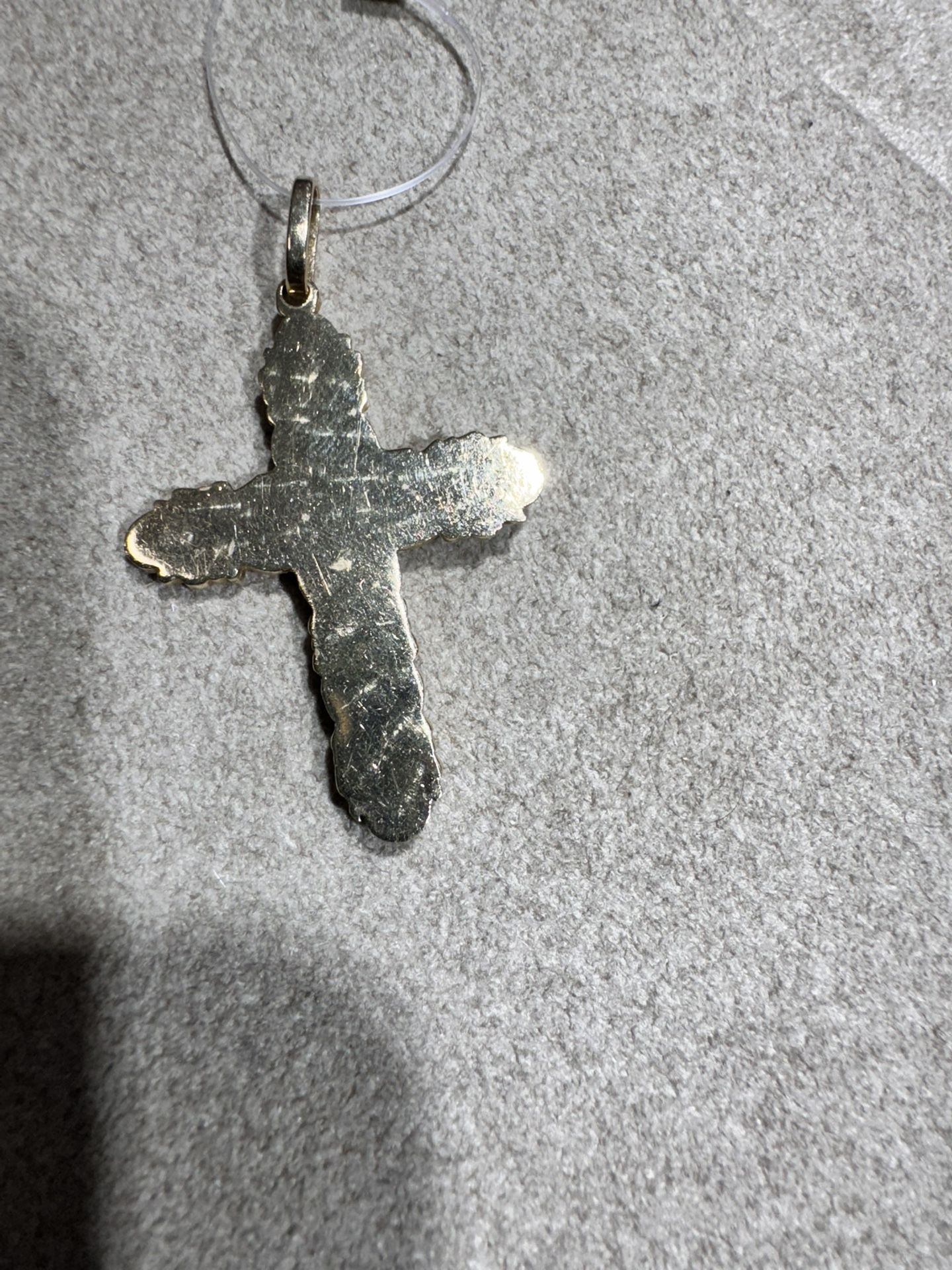 14k Two Tone Cross Pendant