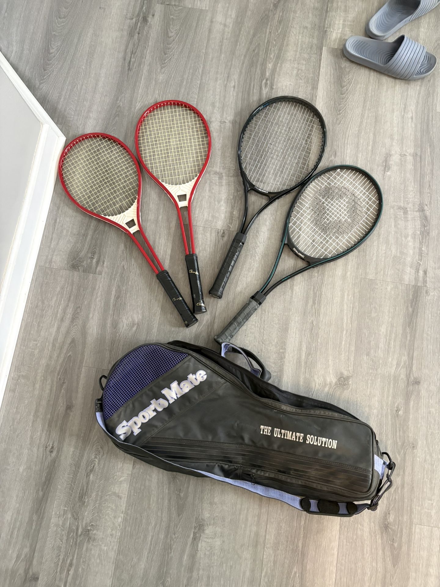 4 Tennis Rackets With Bag