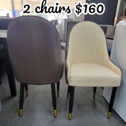 ✅️✅️PU Black Powder Coated Leg Dining Chair✅️