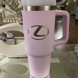 New Lexus light pink tumbler travel cup 30oz