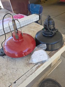 Lights hanging 5 red  5 black  $10. Eack or all 10. of them for $75.