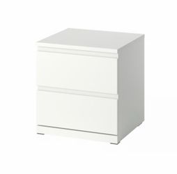 2 Drawer white nightstand