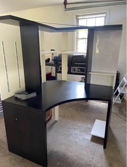 L-Shaped Desk with Hutch and Shelving
