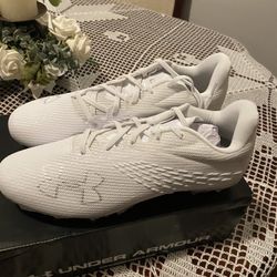 Under Armour Blur Smoke MC Football Cleats White Size 13 for Sale