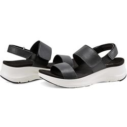 Rockport Women's Qwera Wedge Sandal - Size 8 Black NIB New