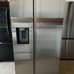 SAMSUNG 36 INCH COUNTER DEPTH FREESTANDING SIDE BY SIDE SMART REFRIGERATOR