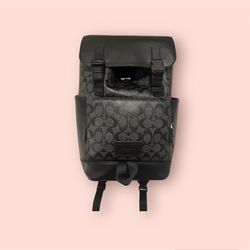 Coach leather black backpack