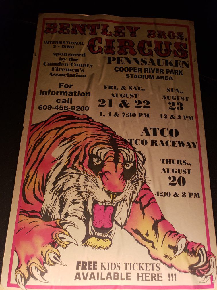 Old Circus Advertistment Poster