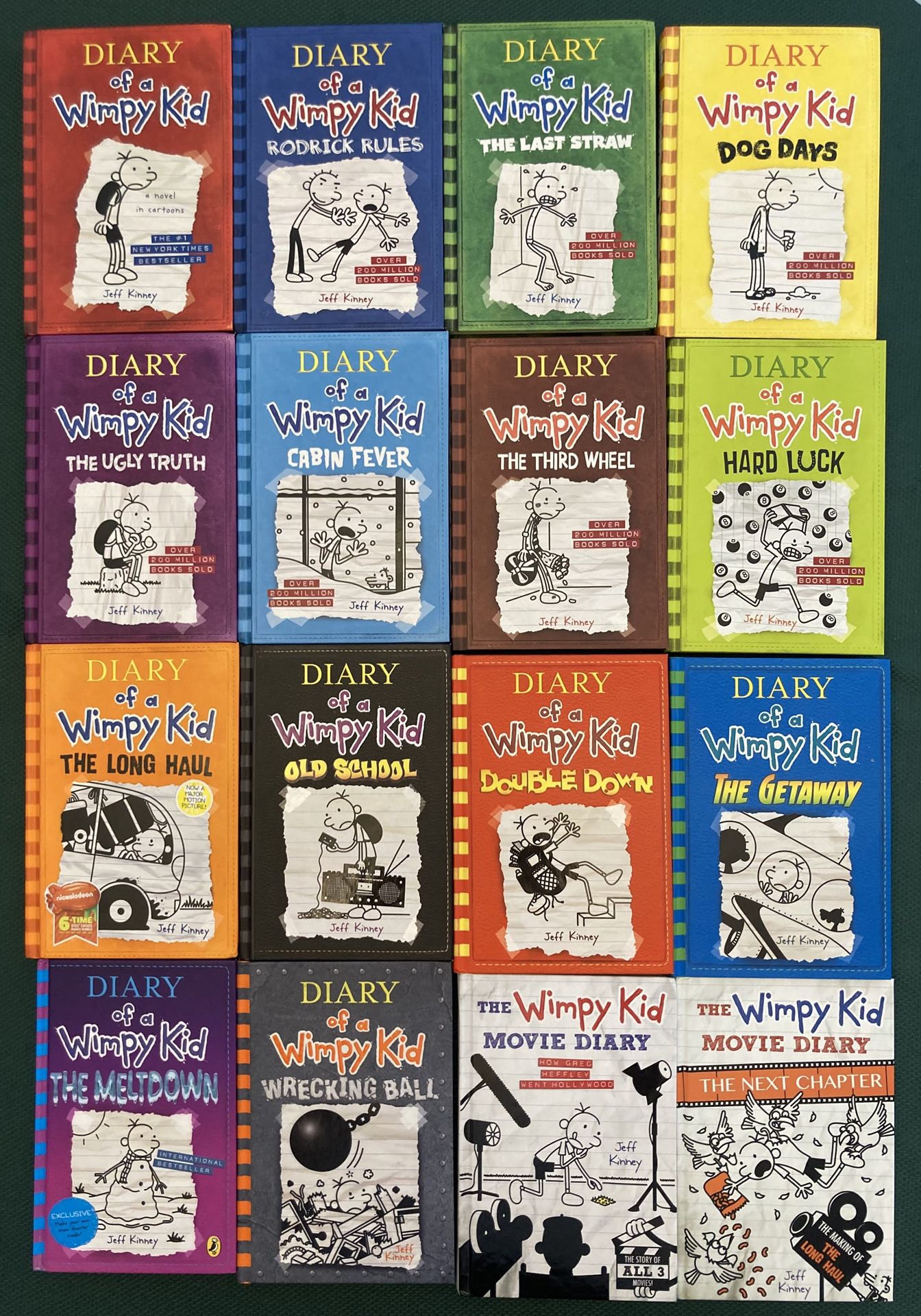 Diary of a Wimpy Kid (1-16 books, Hardcover (perfect condition), plus Board Game (played 2-3 times)
