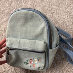 Denim Mini Backpack