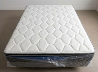 Queen Pillow Top Mattress with Box Spring