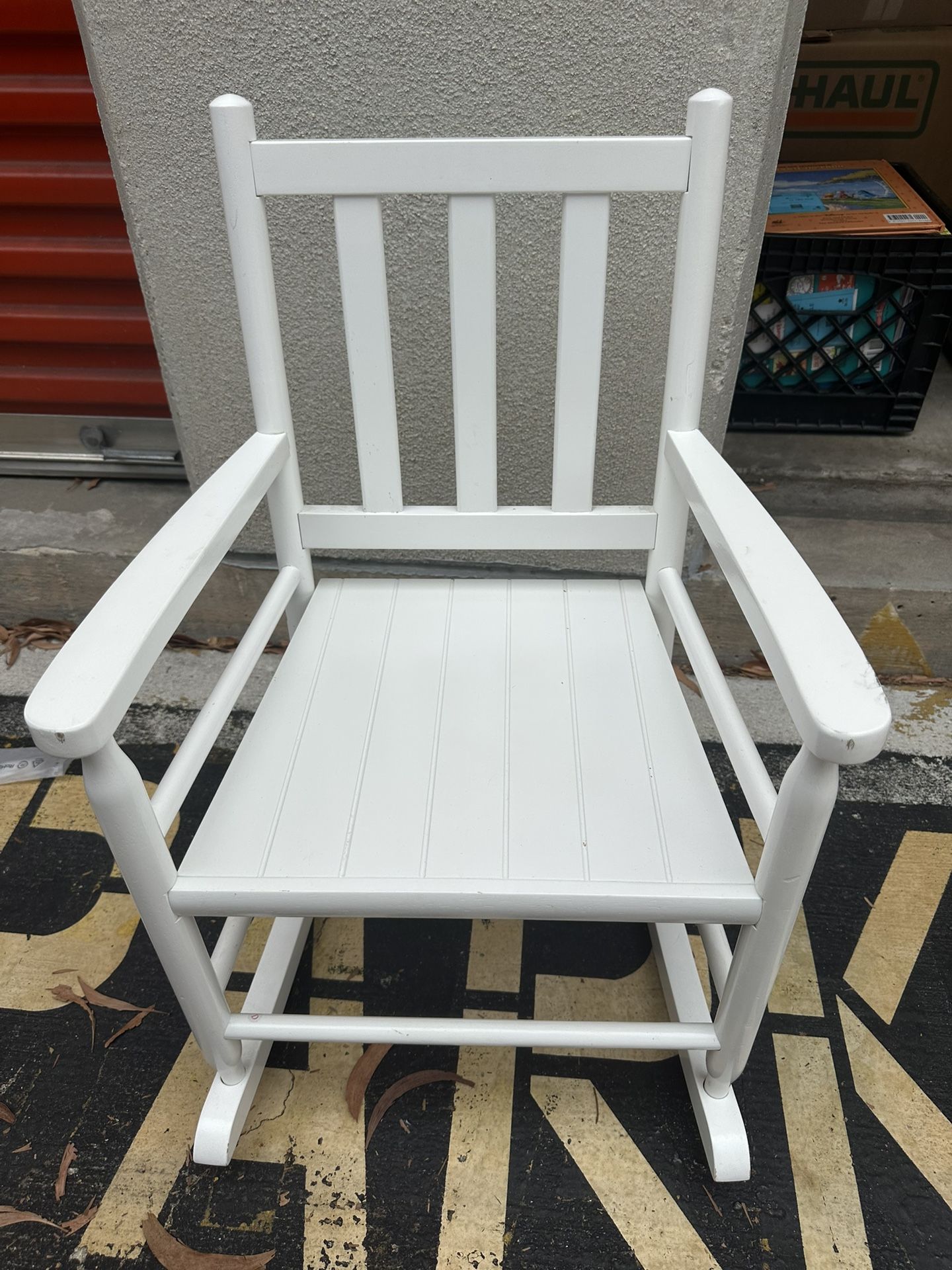 Solid Wood Aspen Delta White Kid's Rocking Chair, Childs Rocker