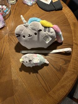 Gund Pusheenicorn Plush with Colorful Mane And mermaid Pose 