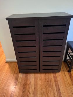 Espresso Color Shoe Cabinet 65OBO