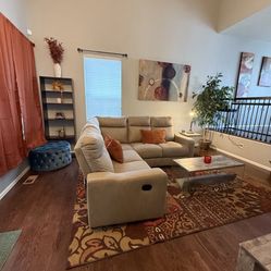 TAN RECLINER SECTIONAL