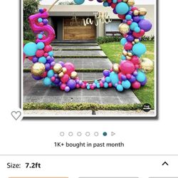 Large Size 7.2ft Gold Metal Round Balloon Arch kit Decoration, for Birthday Party Decoration, Wedding Decoration, Graduation Decorations