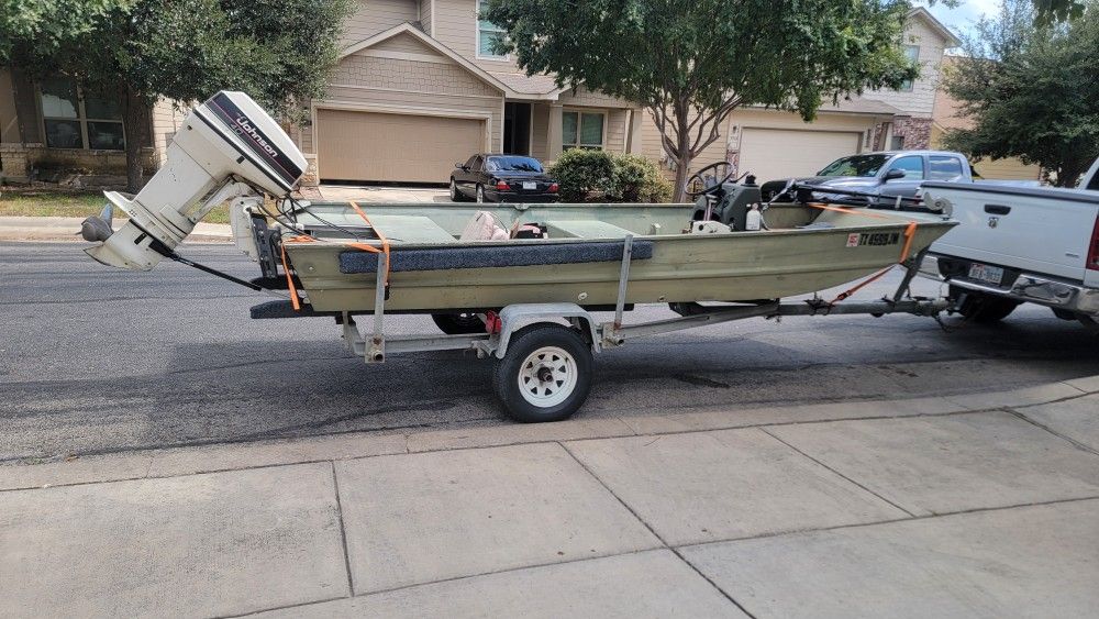 17 Ft John Boat 40 Hp Johnson