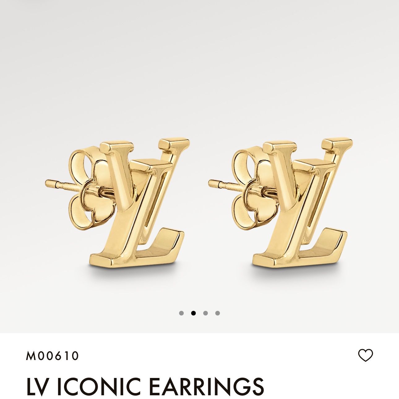 Auth Louis Vuitton LV Iconic Earrings New