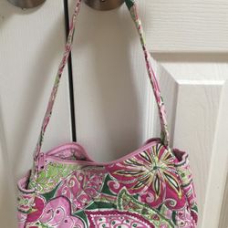 Vera Bradley Pink and Green Purse 