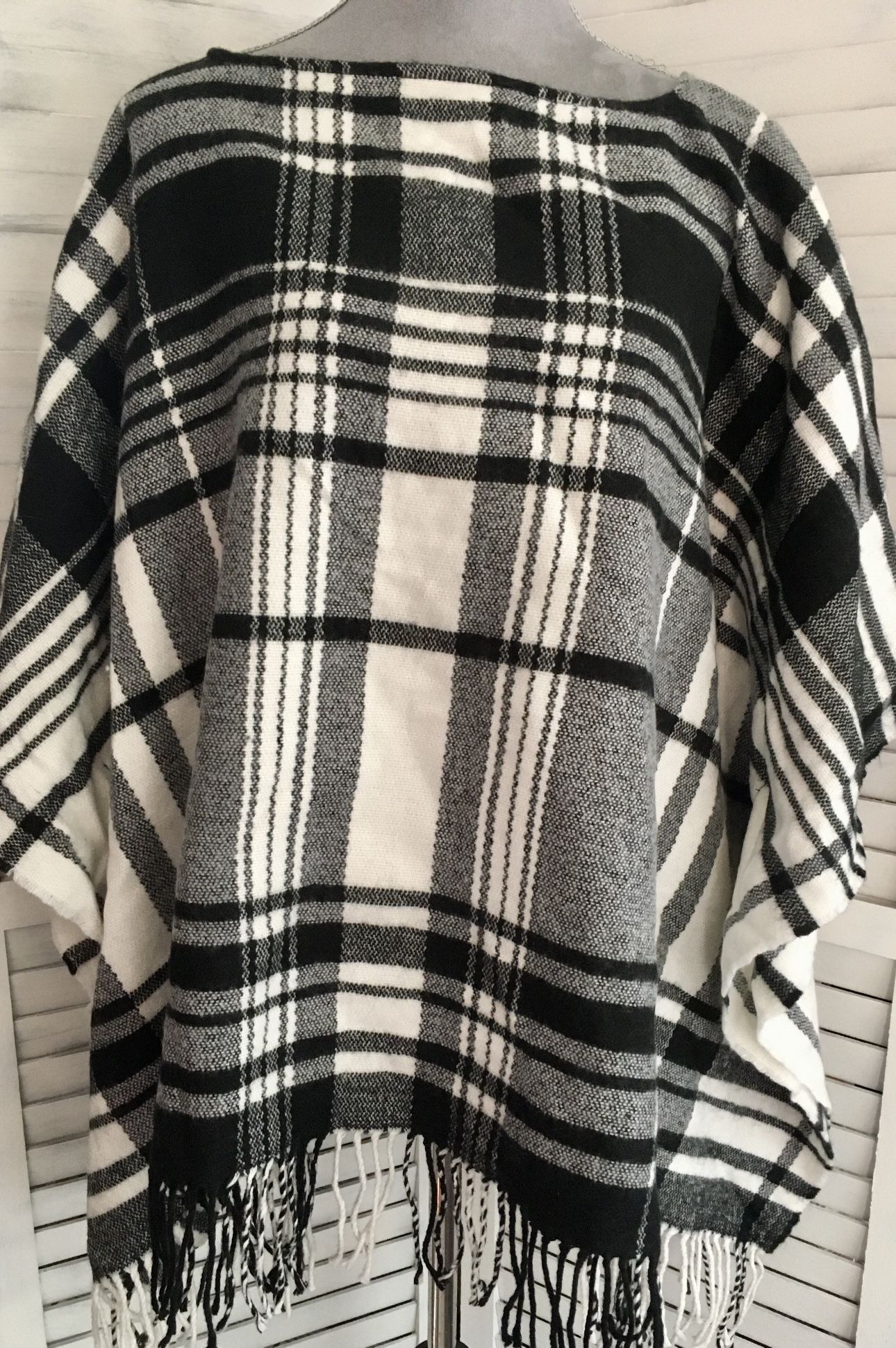 Plaid Poncho