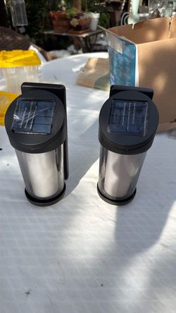 Exterior wall mount solar lights