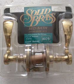 New Solid Brass Privacy Bed/Bath Door Lever
