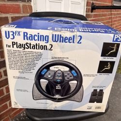 Performance V3FX Racing Wheel 2 Playstation 2 Steering Wheel Pedals 