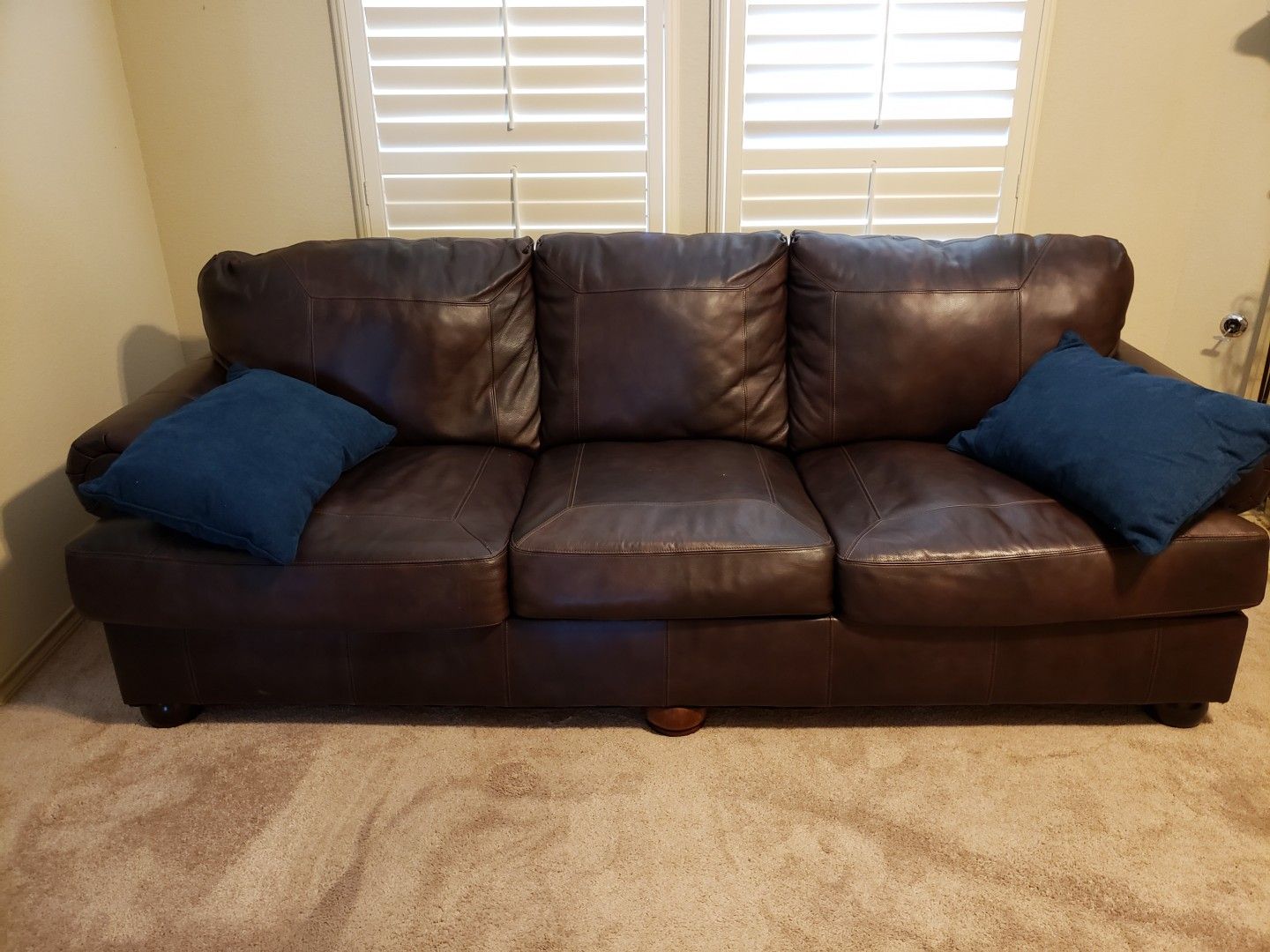 Brown Leather Couch