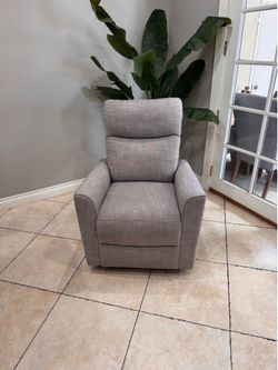 Grey Fabric Manuel swivel rocker accent chair couch