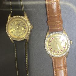 Rolex Day Date 18k Box Papers Buy Sale Trade Gold Watches Diamonds Patek Breitling Omega Coins Silver 