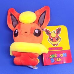 New Pokémon Pokémon Dolls Flaireon Plush Keychain 